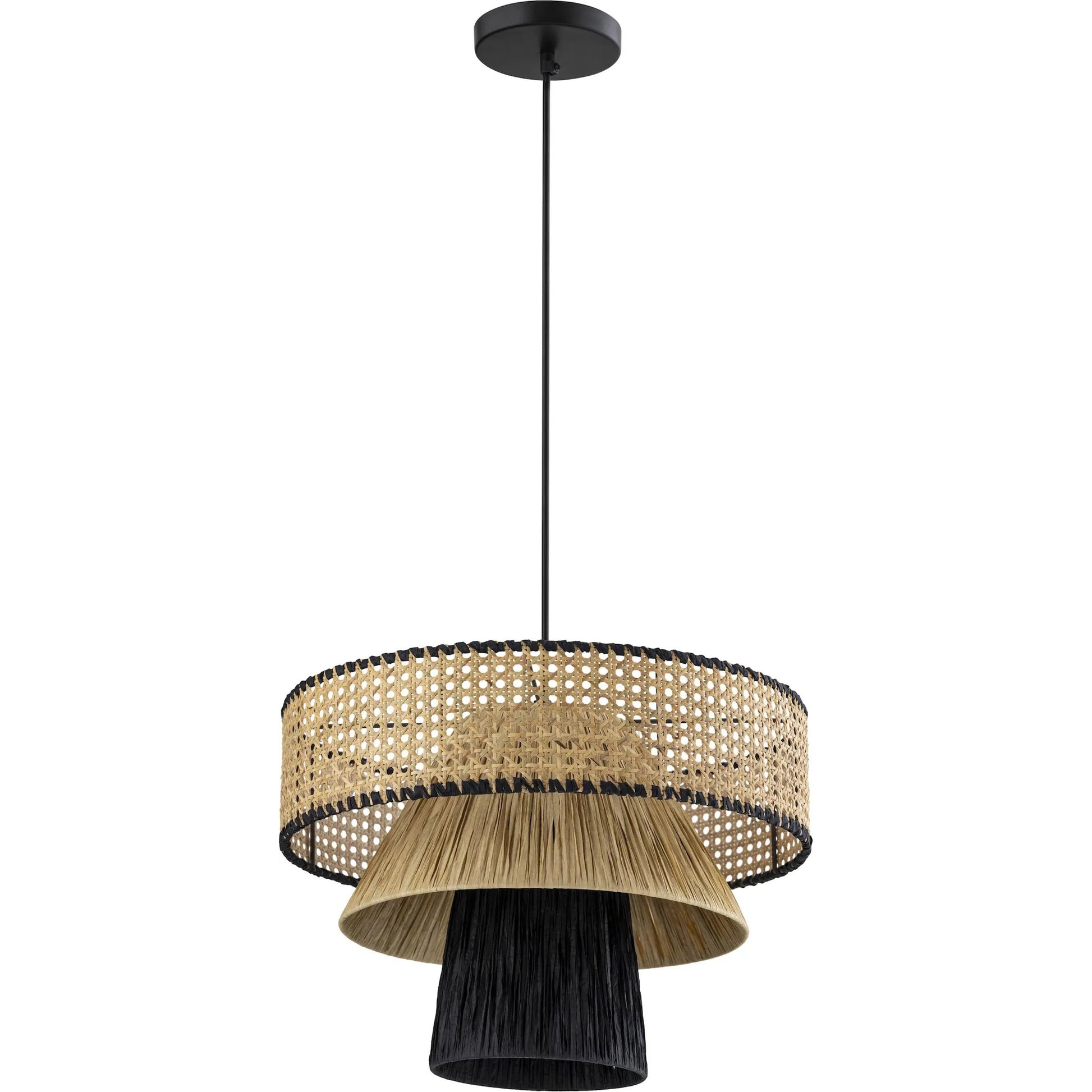 Rylie Pendant by TOV Furniture in black,natural. Made from unique in a coastal style.
