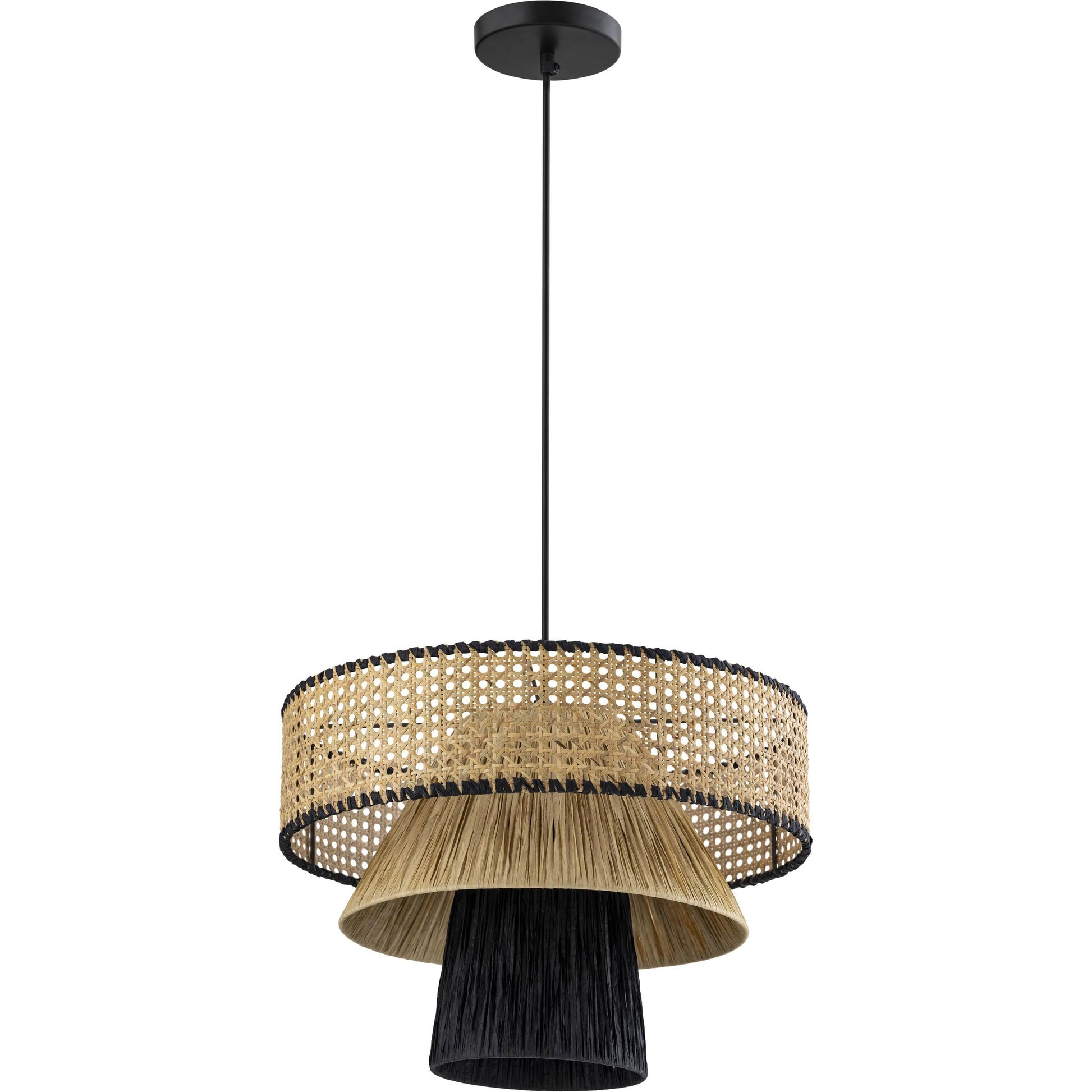 Rylie Pendant by TOV Furniture in black,natural. Made from unique in a coastal style.
