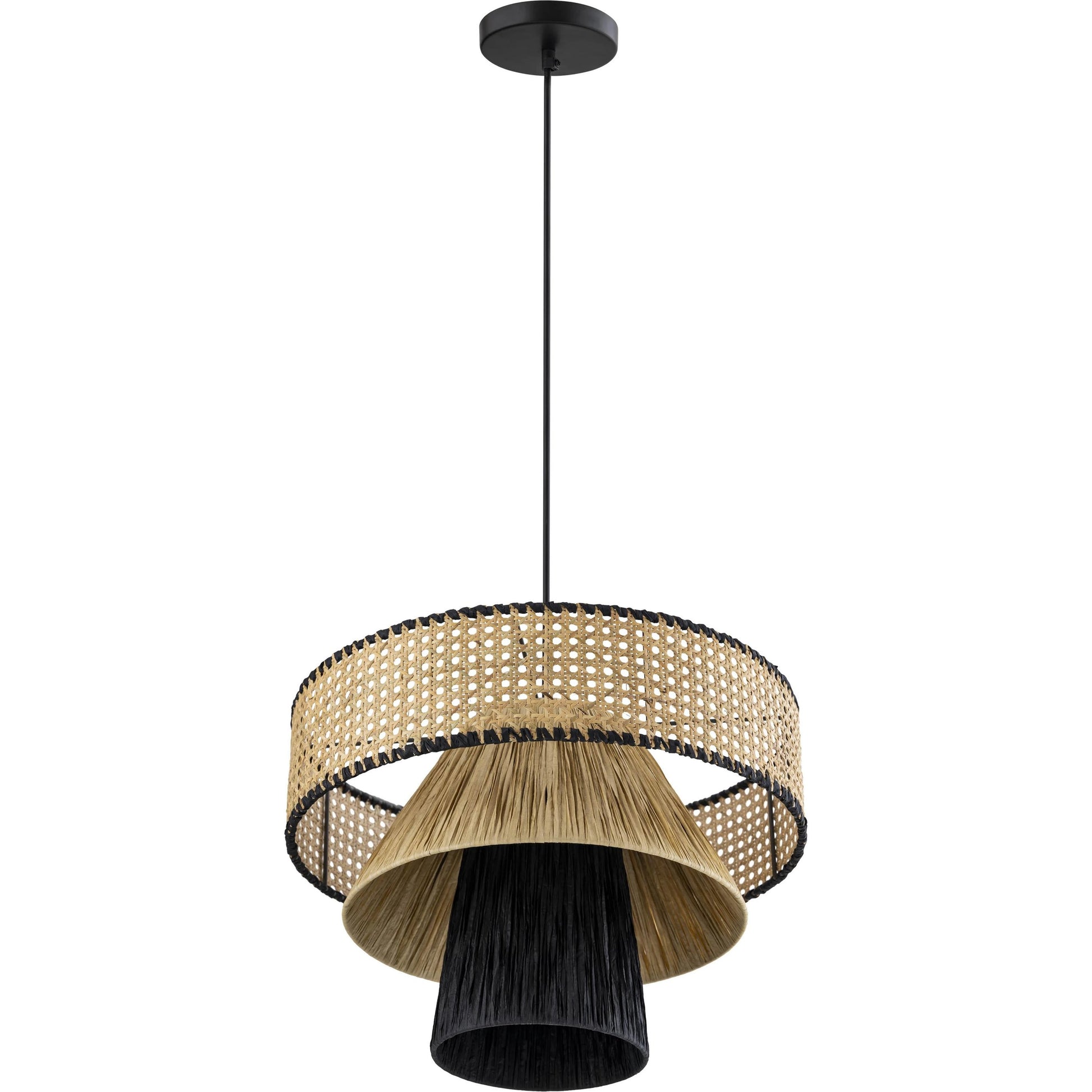 Rylie Pendant by TOV Furniture in black,natural. Made from unique in a coastal style.