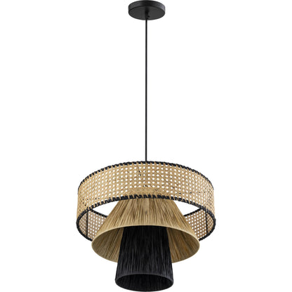 Rylie Pendant by TOV Furniture in black,natural. Made from unique in a coastal style.