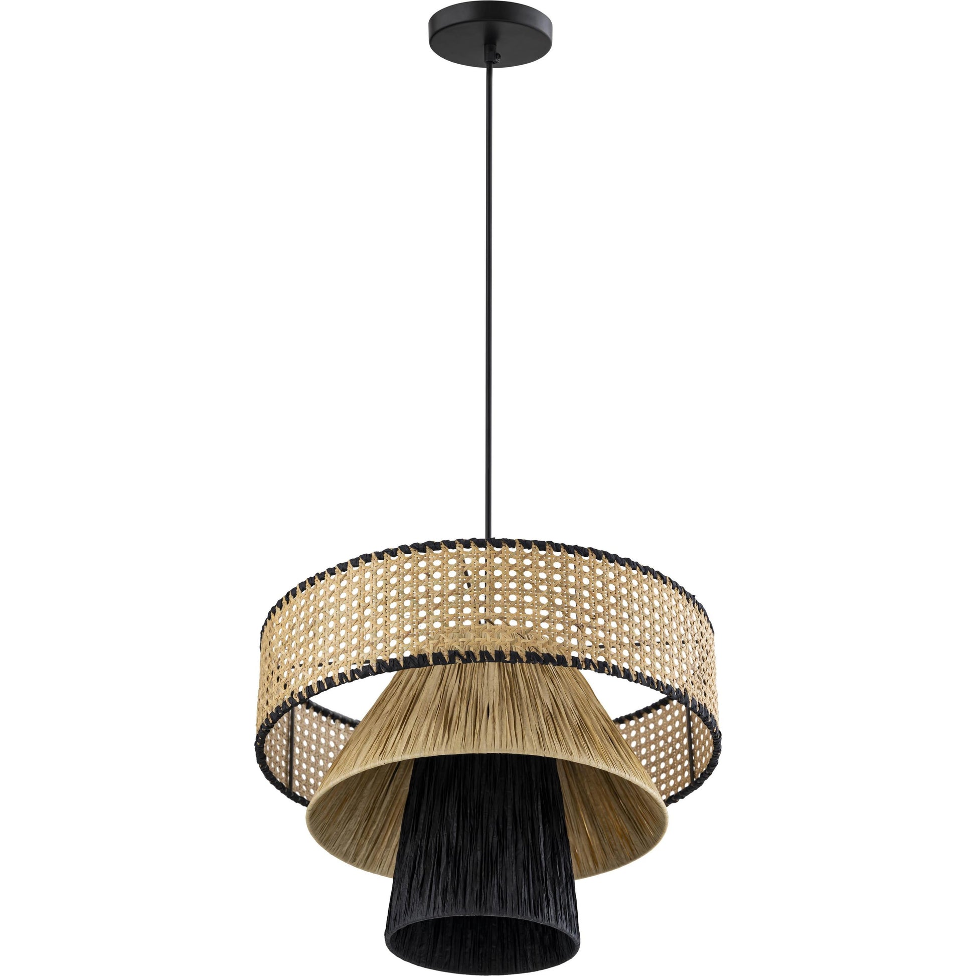 Rylie Pendant by TOV Furniture in black,natural. Made from unique in a coastal style.