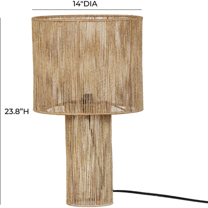 Hope Table Lamp by TOV Furniture in natural. Made from iron, jute in a cottage & farmhouse style.