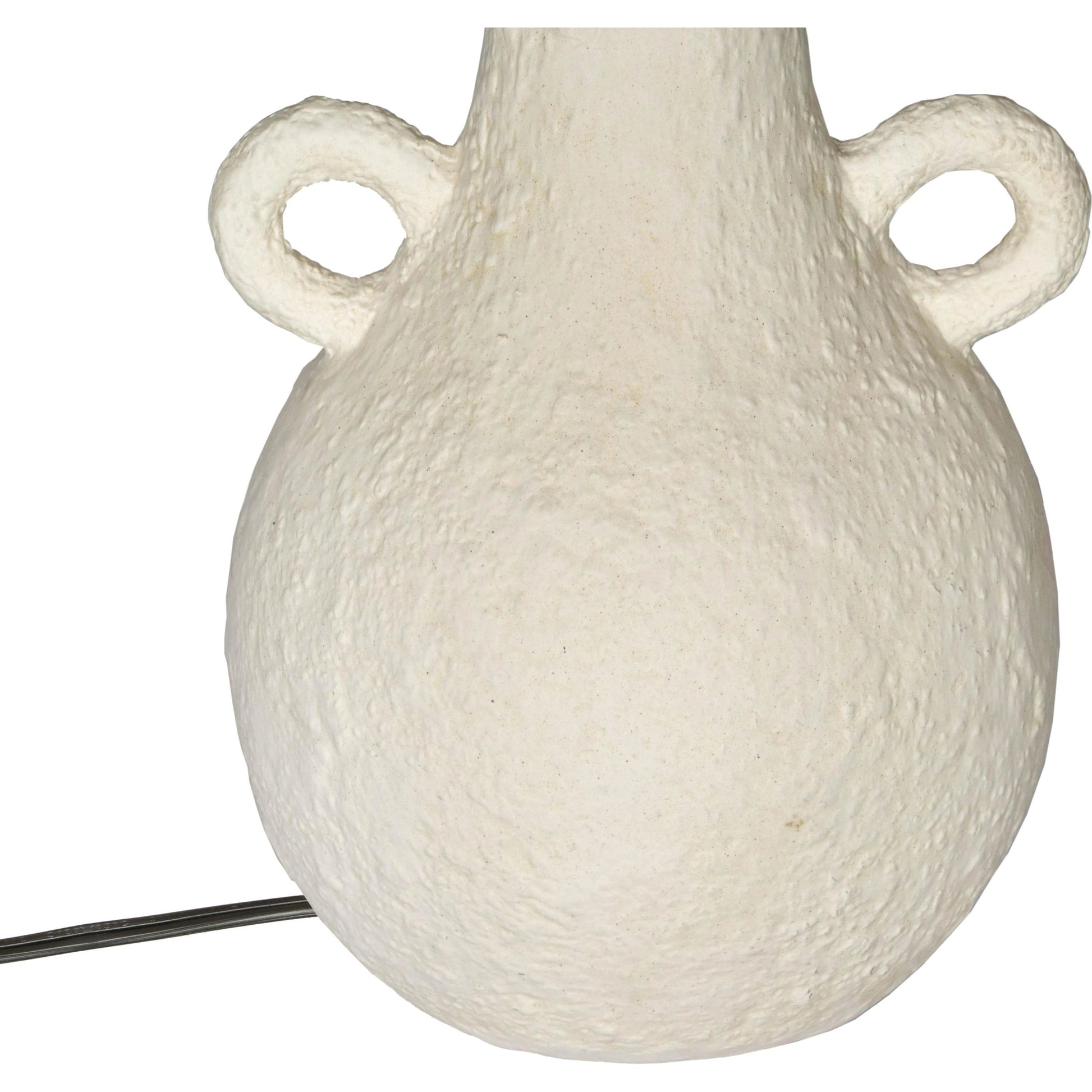 Lalit Table Lamp by TOV Furniture in natural, white. Made from ceramic, iron, jute in a cottage & farmhouse style.