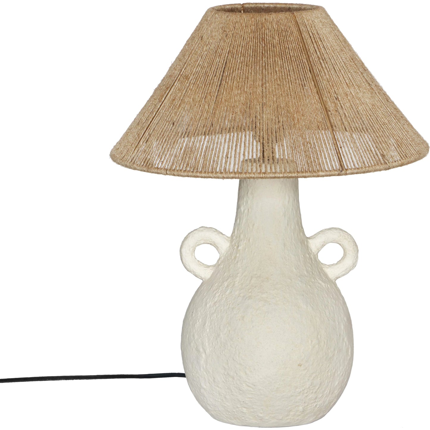 001 SI-2107431 | Primary Silo | Lalit Table Lamp by TOV Furniture in natural, white. Made from ceramic, iron, jute in a cottage & farmhouse style.