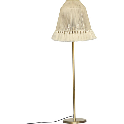 June Floor Lamp by TOV Furniture in gold, white. Made from cotton, iron in a cottage & farmhouse style.
