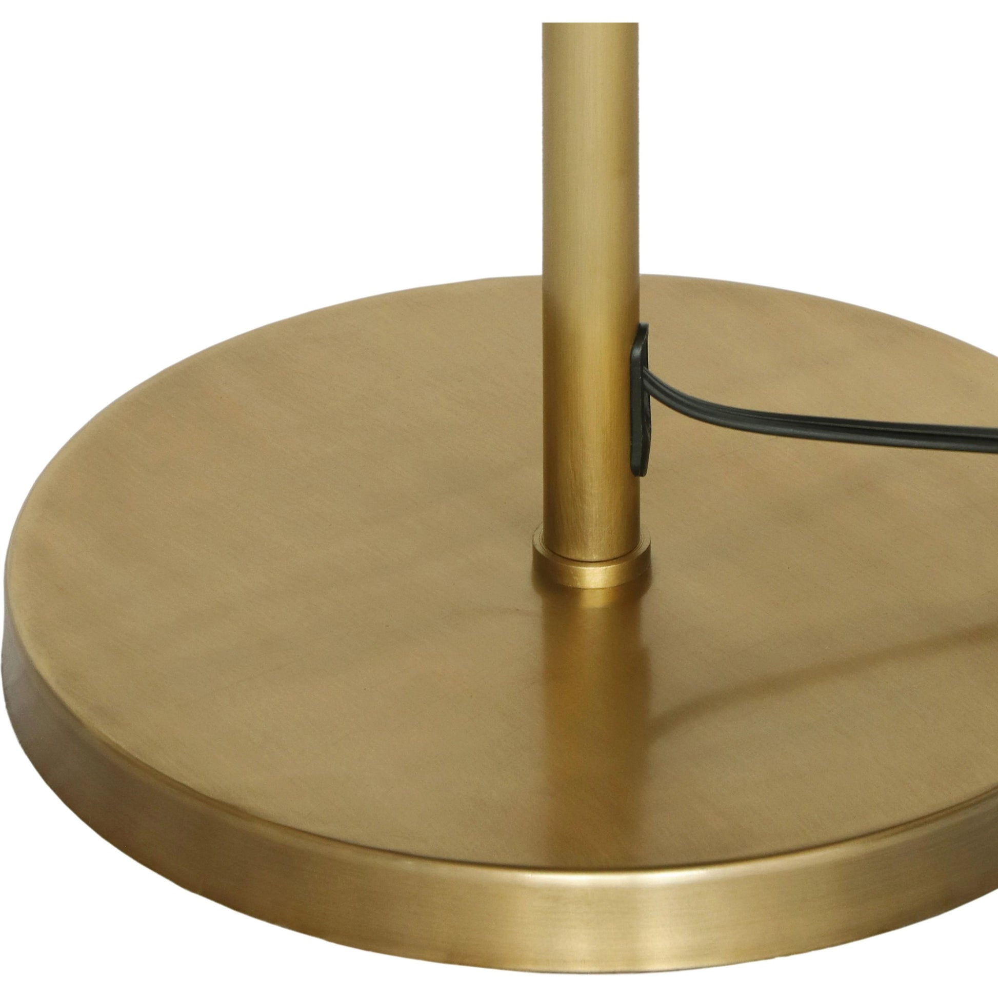 June Floor Lamp by TOV Furniture in gold, white. Made from cotton, iron in a cottage & farmhouse style.