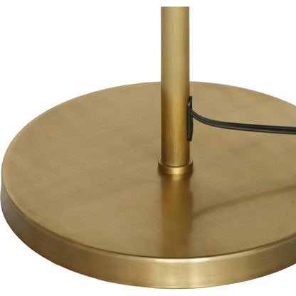 June Floor Lamp by TOV Furniture in gold, white. Made from cotton, iron in a cottage & farmhouse style.