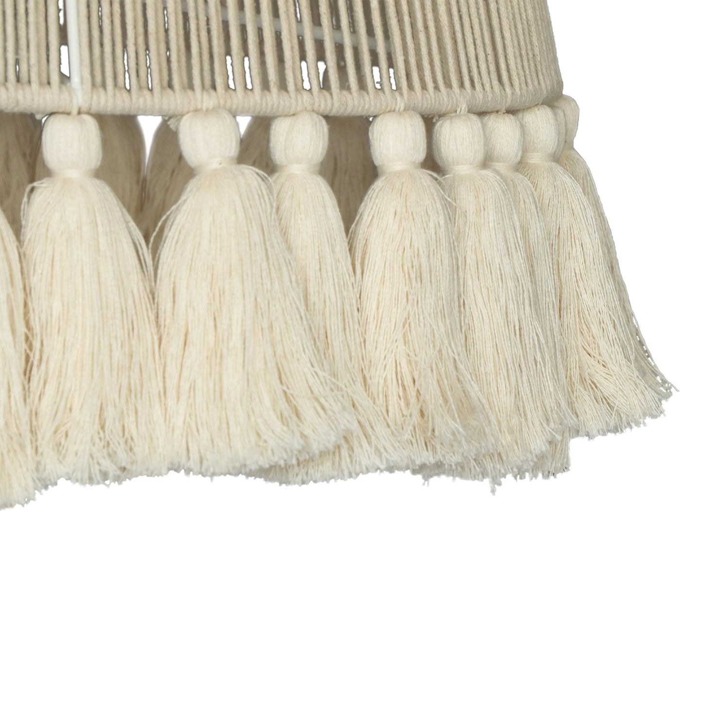 007 SI-2107412 | Closeup | June Floor Lamp by TOV Furniture in gold, white. Made from cotton, iron in a cottage & farmhouse style.