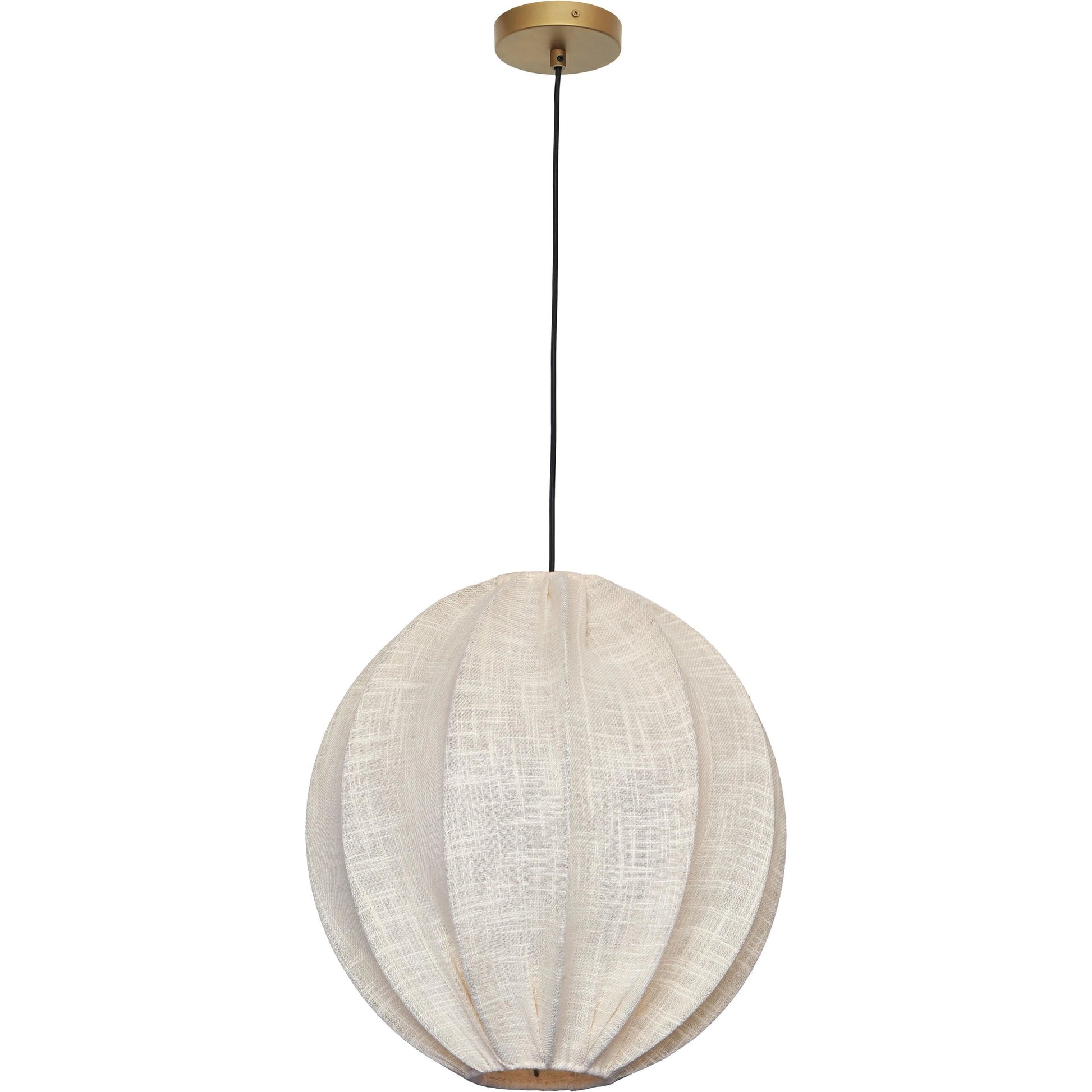 Elliana Pendant Lamp by TOV Furniture in natural. Made from cotton, iron in a modern style.