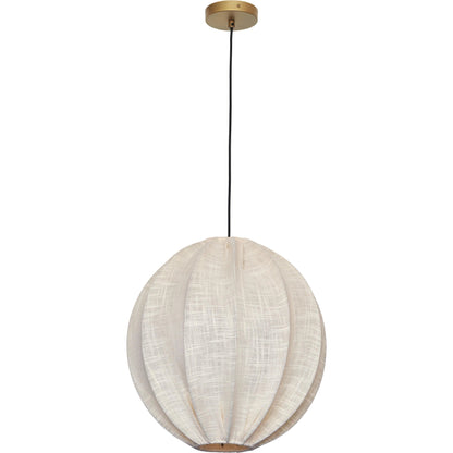 Elliana Pendant Lamp by TOV Furniture in natural. Made from cotton, iron in a modern style.