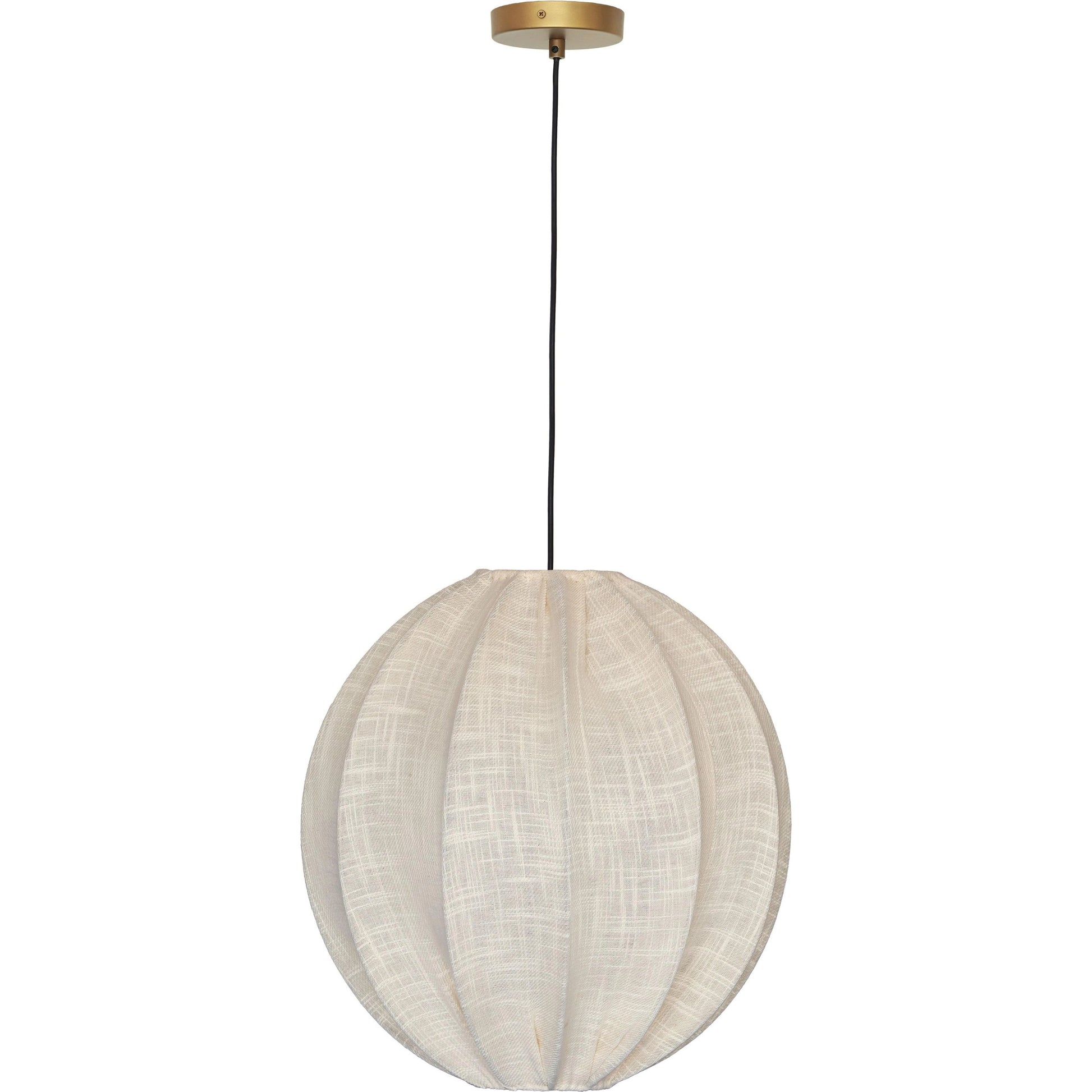 Elliana Pendant Lamp by TOV Furniture in natural. Made from cotton, iron in a modern style.