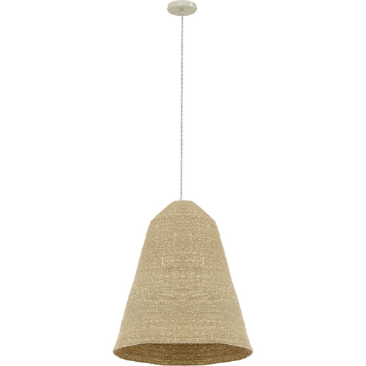 Aylin Grass Pendant Lamp by TOV Furniture in natural. Made from grass in a coastal style.