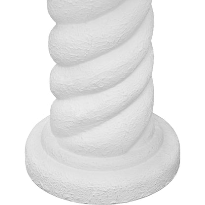 Rapunzel Table Lamp by TOV Furniture in white. Made from iron, linen, wood in a modern style.
