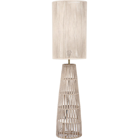 Beam Jute Floor Lamp by TOV Furniture in natural. Made from cotton, iron, jute in a cottage & farmhouse style.