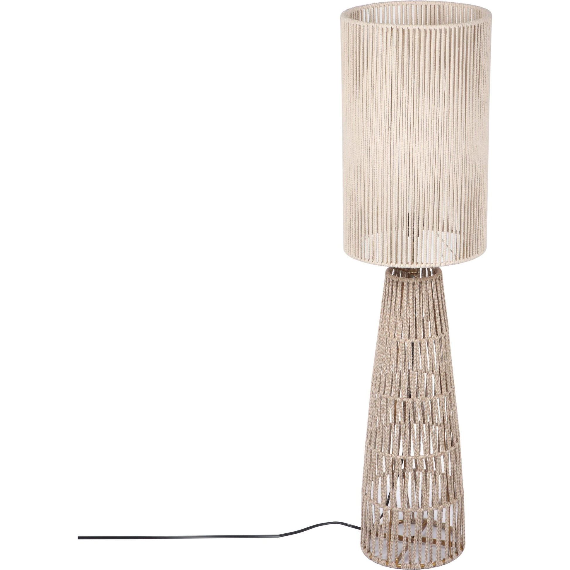 Beam Jute Floor Lamp by TOV Furniture in natural. Made from cotton, iron, jute in a cottage & farmhouse style.