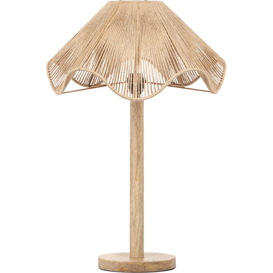 Jula Jute Table Lamp by TOV Furniture in natural. Made from iron, jute, wood in a cottage & farmhouse style.