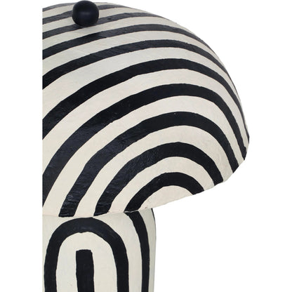 Maiori Striped Papier Mache Table Lamp by TOV Furniture. Made from iron, papier mache in a unique style.