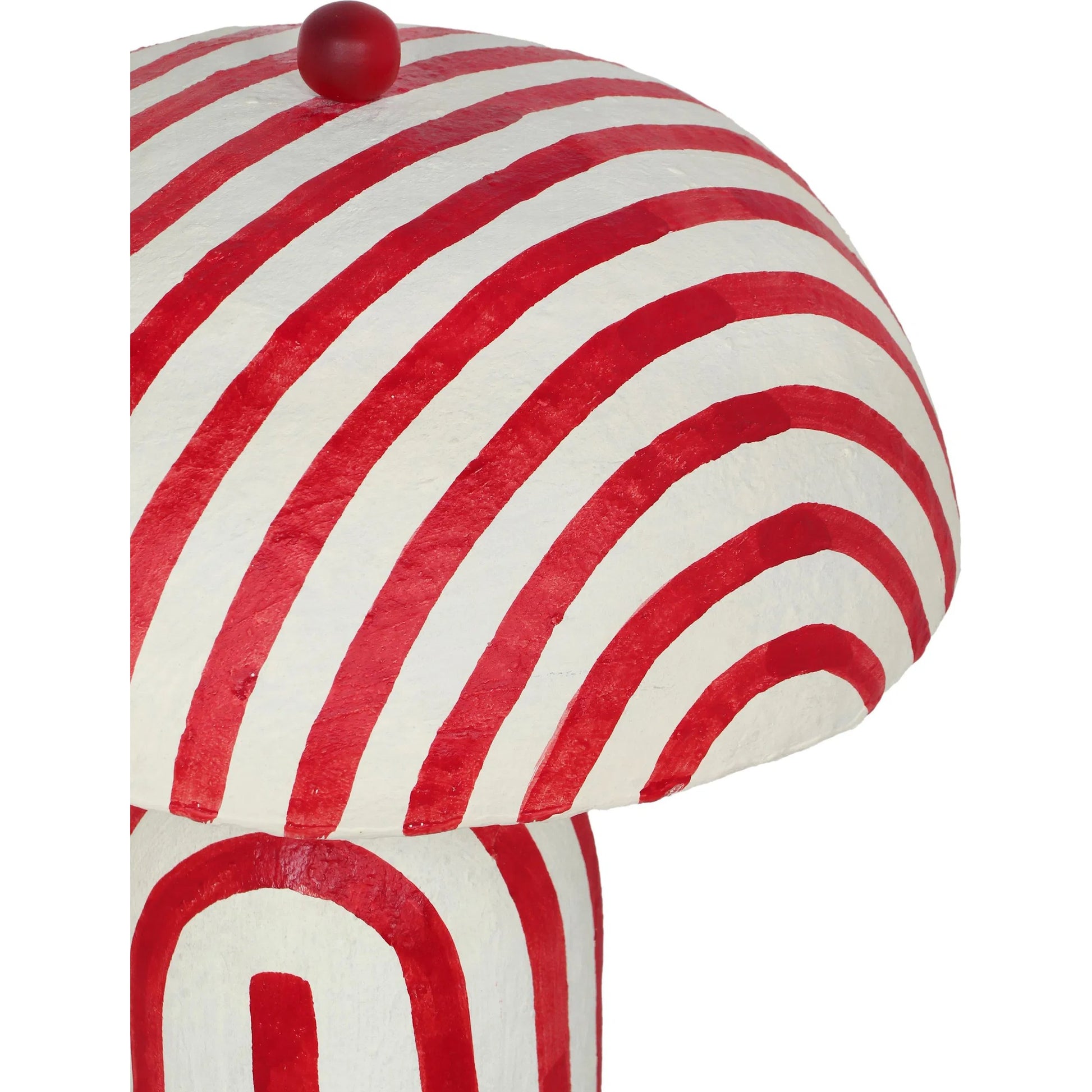 Maiori Striped Papier Mache Table Lamp by TOV Furniture. Made from iron, papier mache in a unique style.
