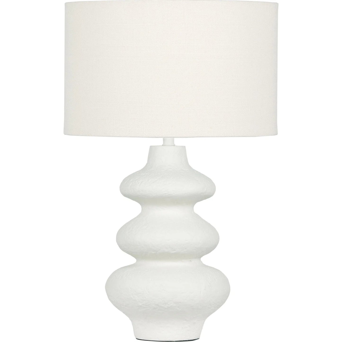 001 SI-2248447 | Primary Silo | Riviera Textured Table Lamp by TOV Furniture in cream. Made from fabric, stone in a transitional style.