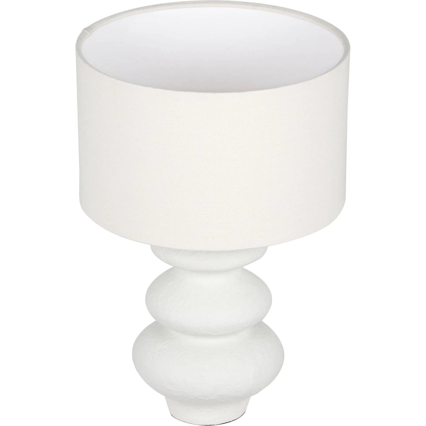 002 SI-2248447 | Additional Silo | Riviera Textured Table Lamp by TOV Furniture in cream. Made from fabric, stone in a transitional style.
