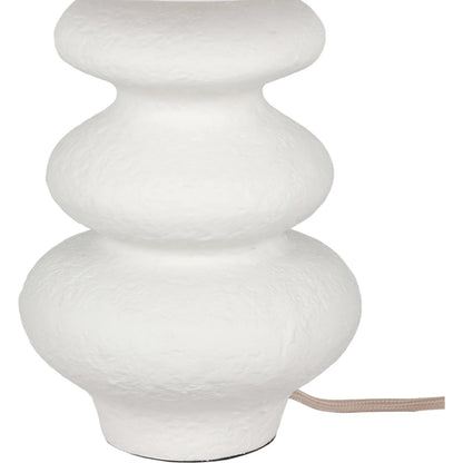 Riviera Textured Table Lamp by TOV Furniture in cream. Made from fabric, stone in a transitional style.