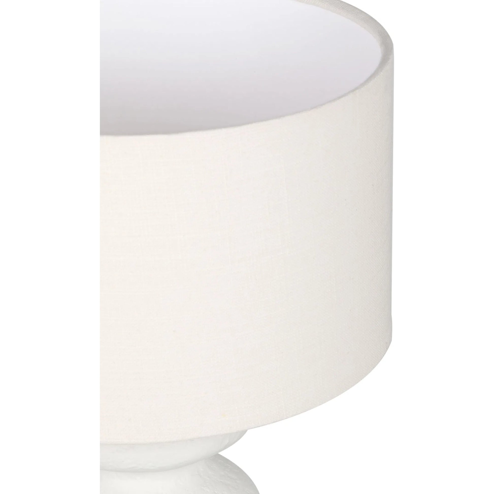 Riviera Textured Table Lamp by TOV Furniture in cream. Made from fabric, stone in a transitional style.
