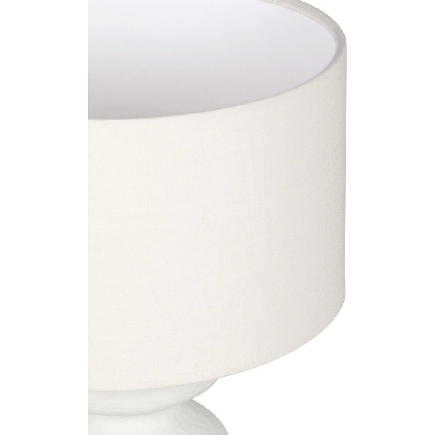005 SI-2248447 | Closeup | Riviera Textured Table Lamp by TOV Furniture in cream. Made from fabric, stone in a transitional style.