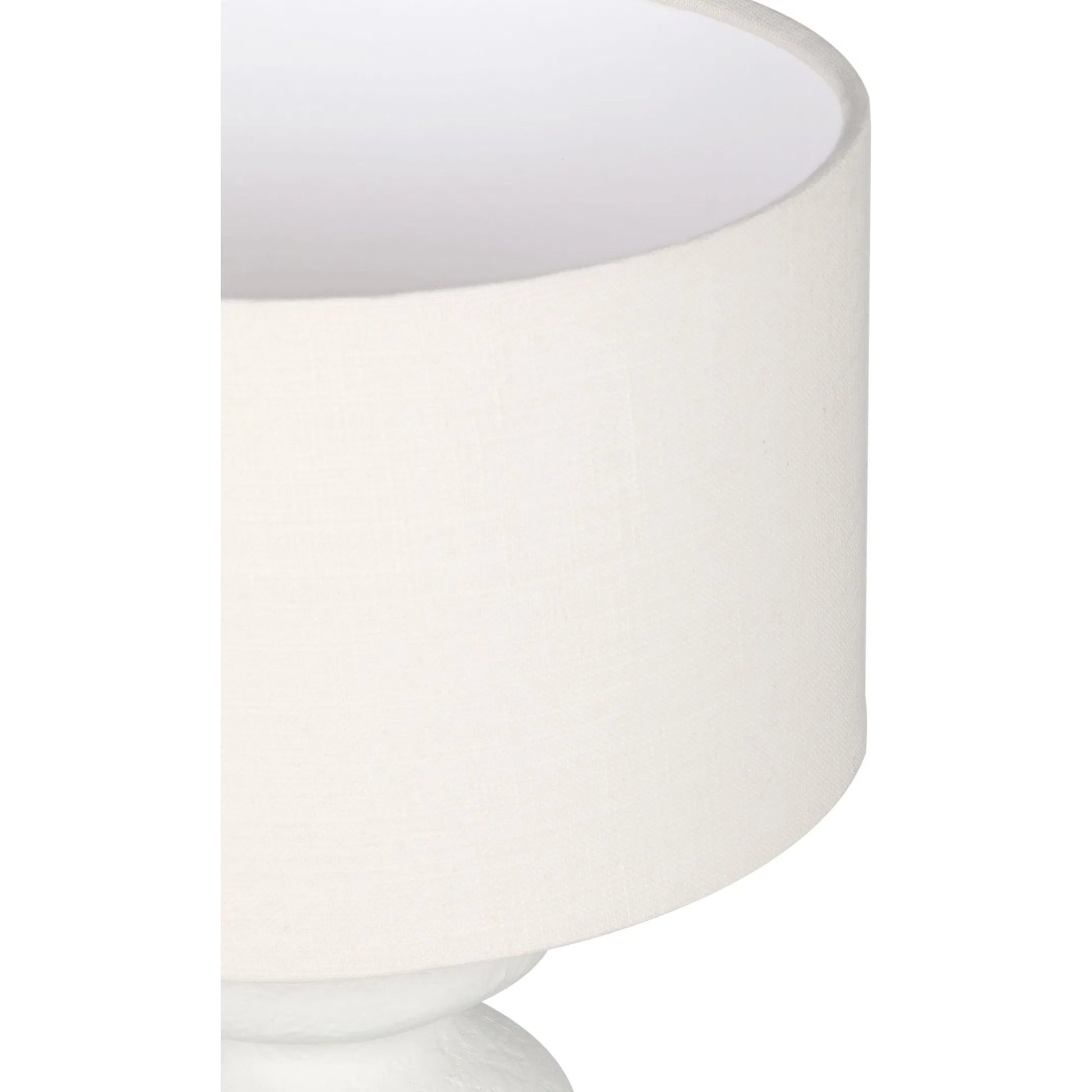 Riviera Textured Table Lamp by TOV Furniture in cream. Made from fabric, stone in a transitional style.