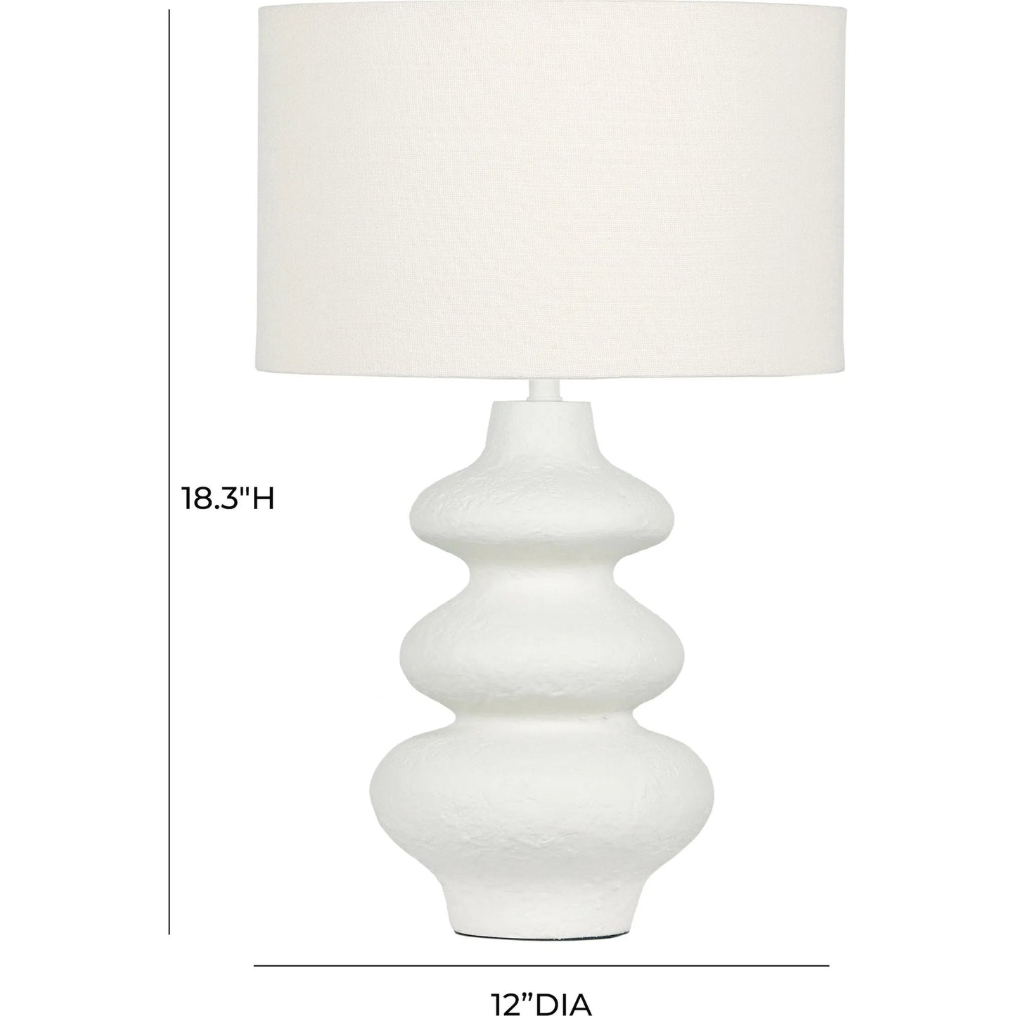 003 SI-2248447 | Additional Silo | Riviera Textured Table Lamp by TOV Furniture in cream. Made from fabric, stone in a transitional style.