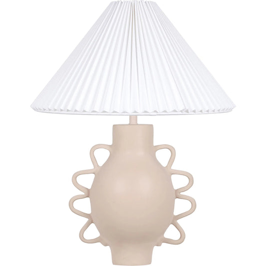 Hazza Pleated Table Lamp by TOV Furniture. Made from iron, stone in a unique style.
