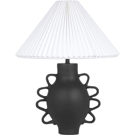 Hazza Pleated Table Lamp by TOV Furniture. Made from iron, stone in a unique style.