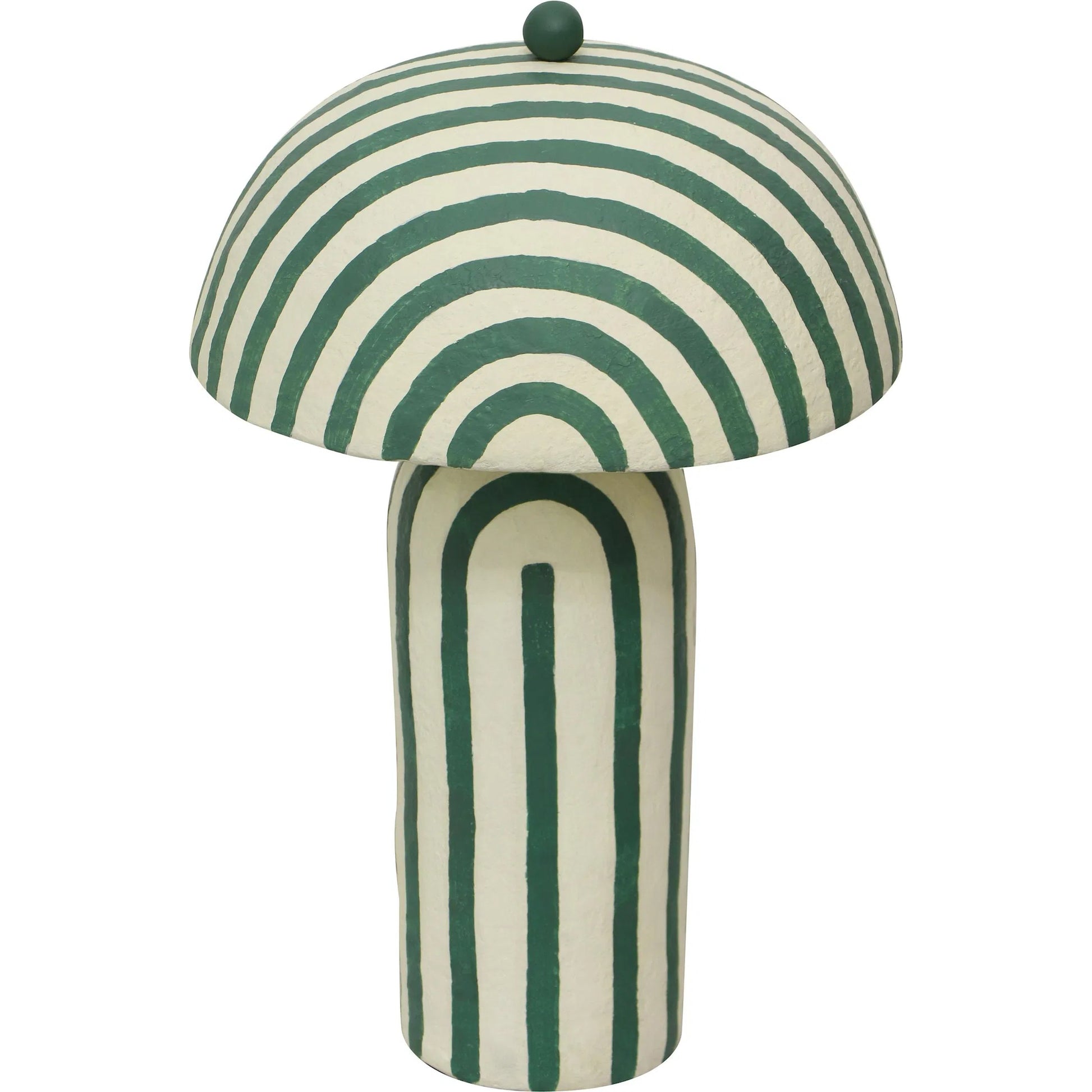 Maiori Striped Papier Mache Table Lamp by TOV Furniture. Made from iron, papier mache in a unique style.