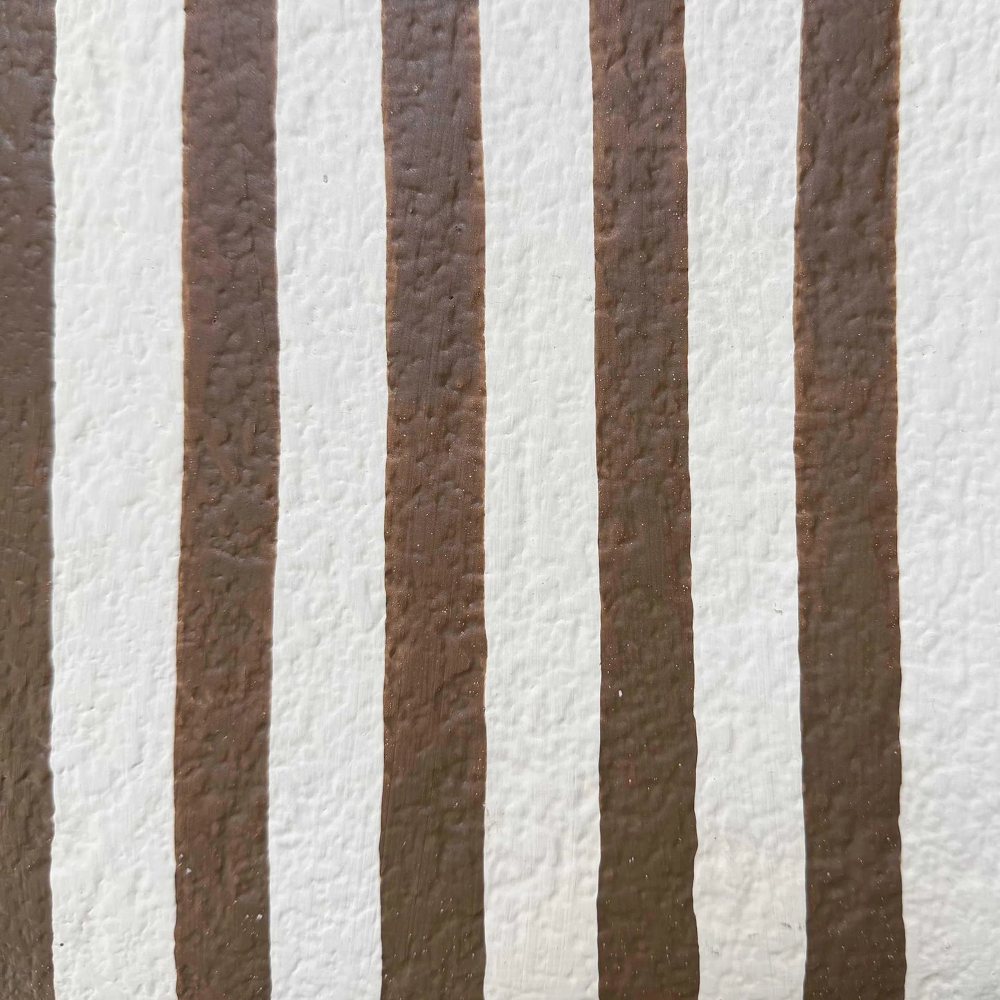 003 SI-2519468 | Closeup | Maiori Striped Table Lamp by TOV Furniture in brown stripes. Made from iron, papier mache in a rustic style.