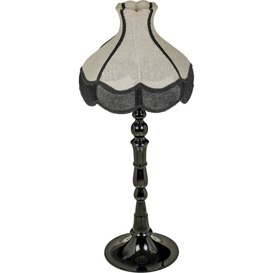 Buchanan Table Lamp by TOV Furniture in black, natural. Made from aluminum, jute in a unique style.