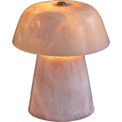 Pouty Table Lamp by TOV Furniture in pink. Made from iron, resin in a unique style.