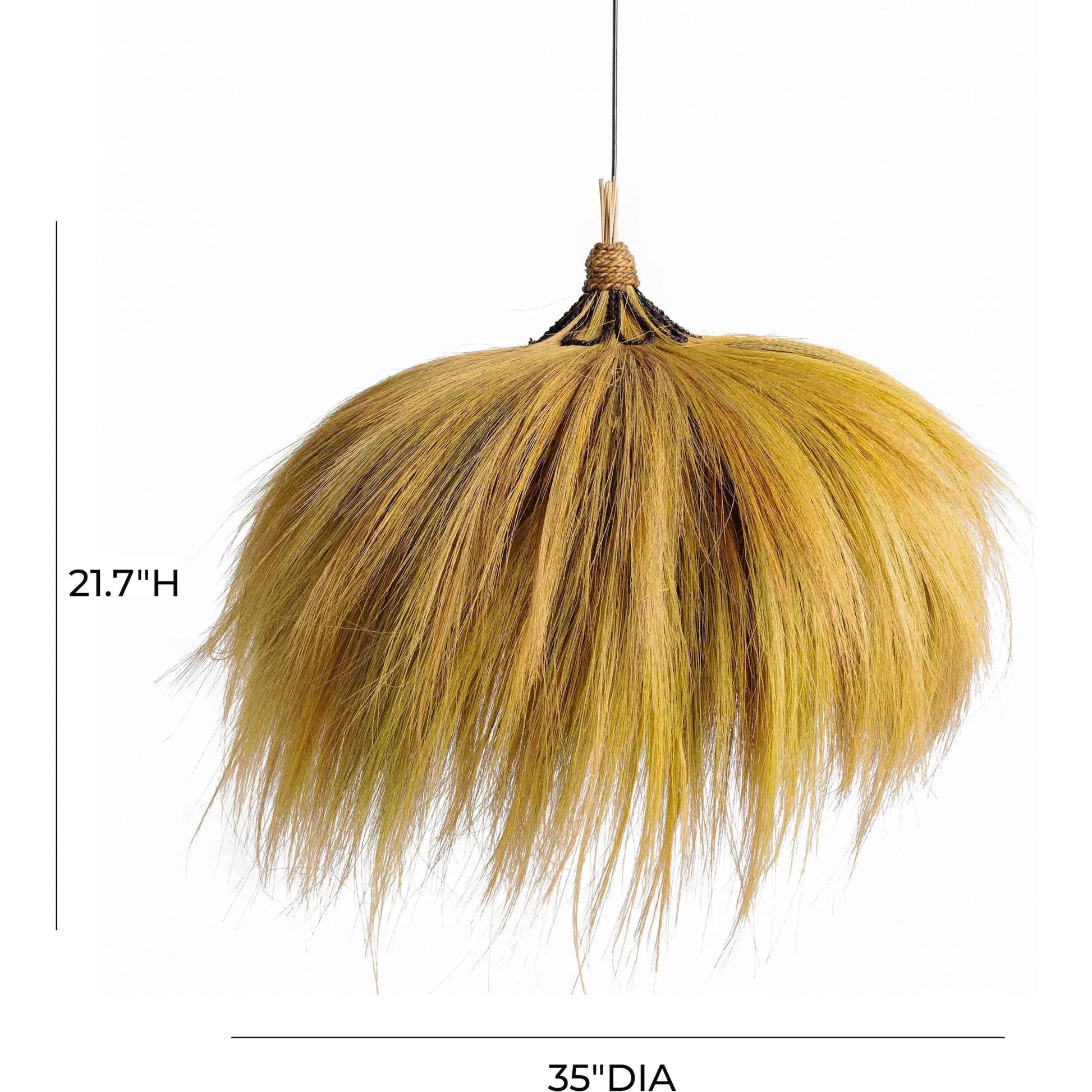 Serengeti Outdoor Pendant Lamp by TOV Furniture in natural. Made from rayung grass in a eclectic & global style.