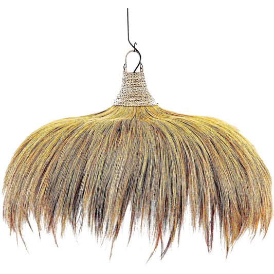 001 SI-2454375 | Primary Silo | Serengeti Pendant Lamp by TOV Furniture in natural. Made from rayung grass in a unique style.