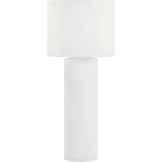 Cleopatra Linen Floor Lamp by TOV Furniture in cream. Made from iron, linen in a unique style.