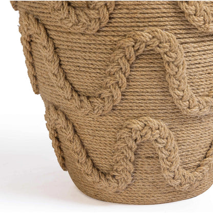 Baha Table Lamp by TOV Furniture in natural. Made from bamboo, burlap, jute, metal in a unique style.