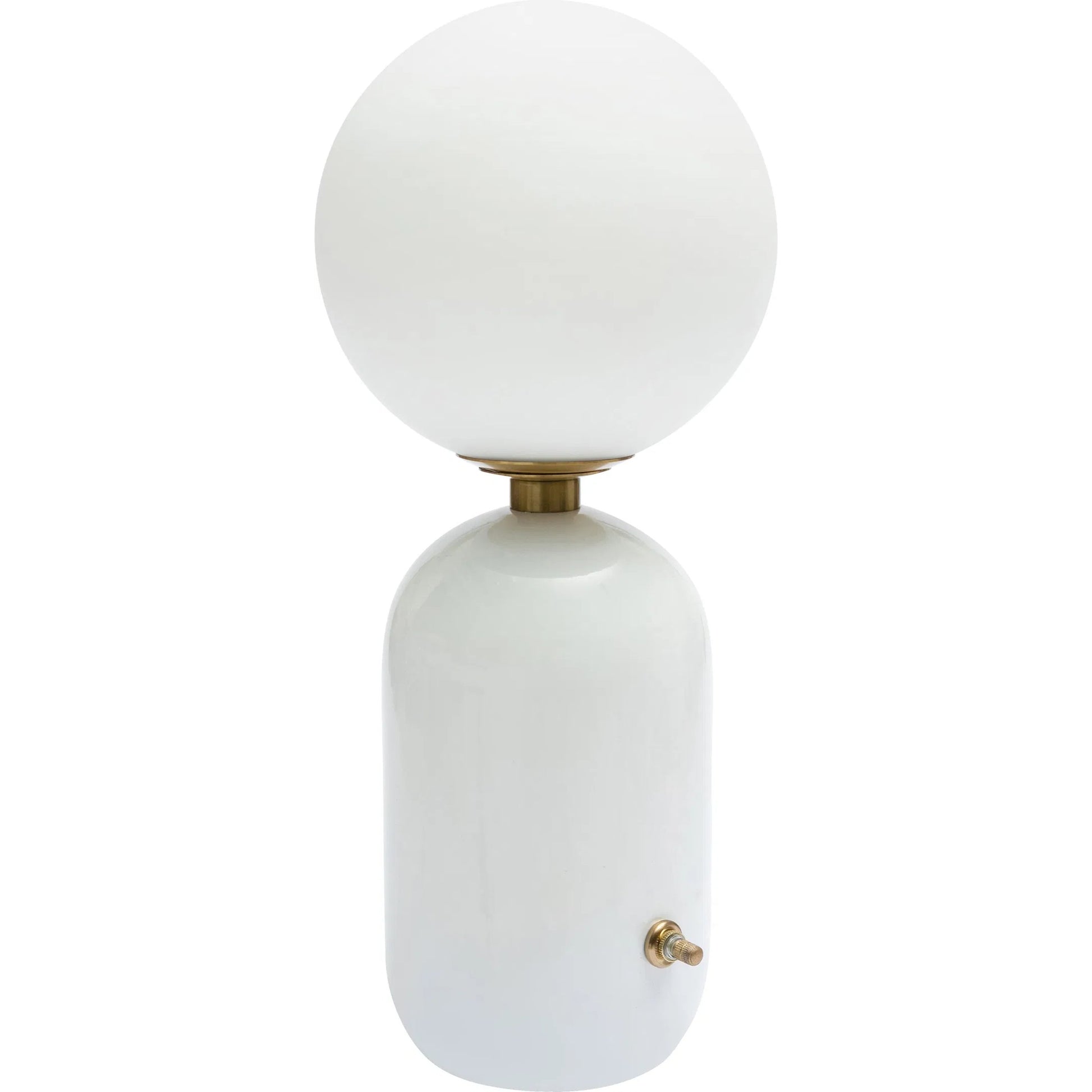 Liza Table Lamp by TOV Furniture in black. Made from glass, iron in a modern style.