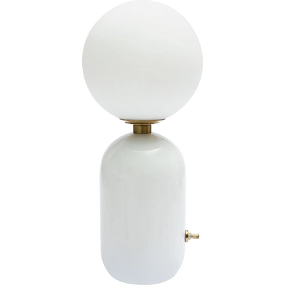 Liza Table Lamp by TOV Furniture in black. Made from glass, iron in a modern style.