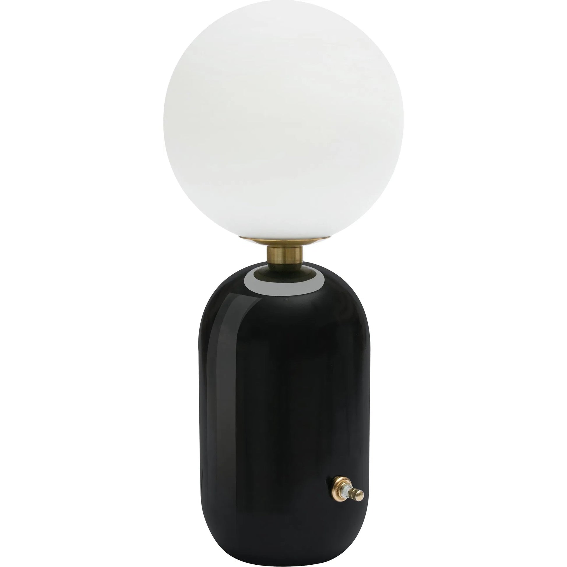 Liza Table Lamp by TOV Furniture in black. Made from glass, iron in a modern style.