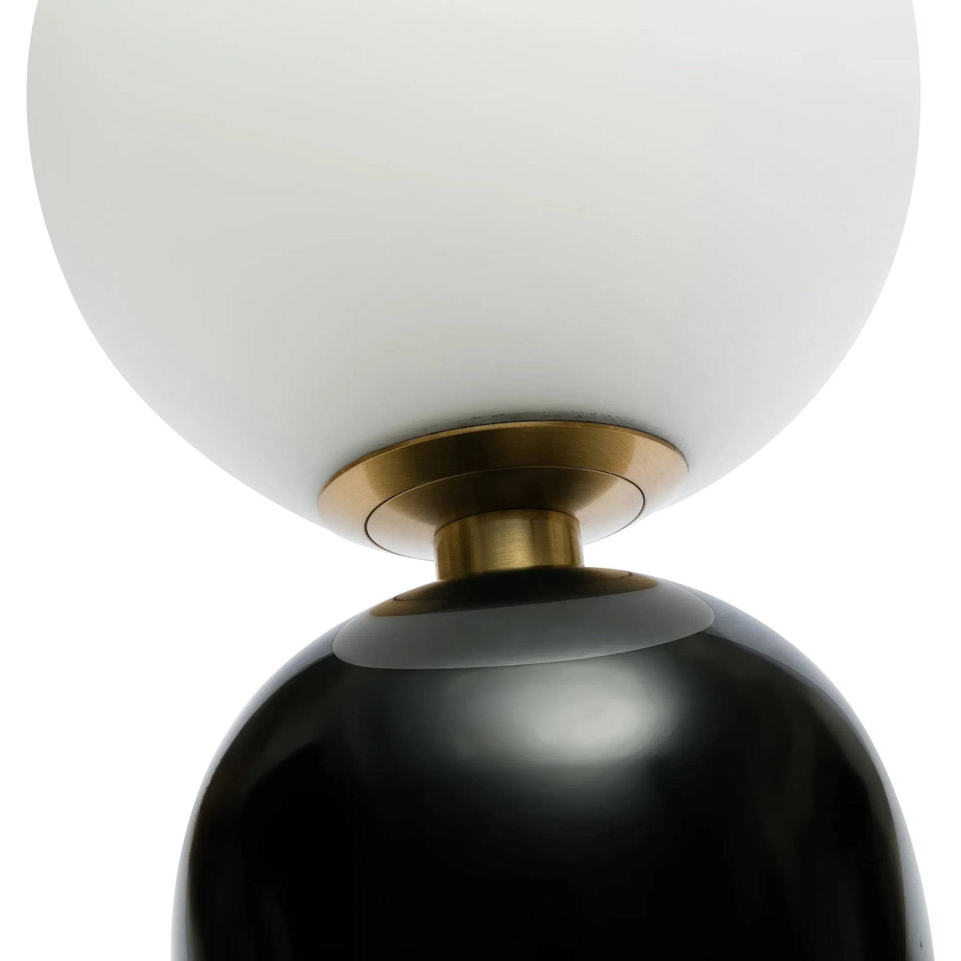 Liza Table Lamp by TOV Furniture in black. Made from glass, iron in a modern style.