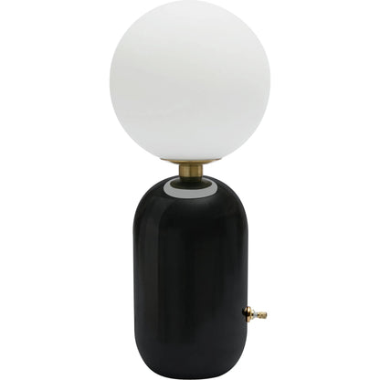 Liza Table Lamp by TOV Furniture in black. Made from glass, iron in a modern style.