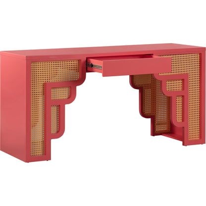 Suzie Executive Desk by TOV Furniture. Made from mdf, rattan in a modern style.