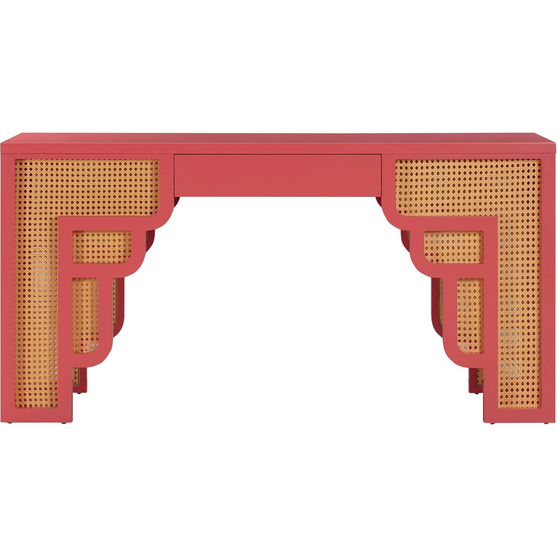 Suzie Executive Desk by TOV Furniture. Made from mdf, rattan in a modern style.