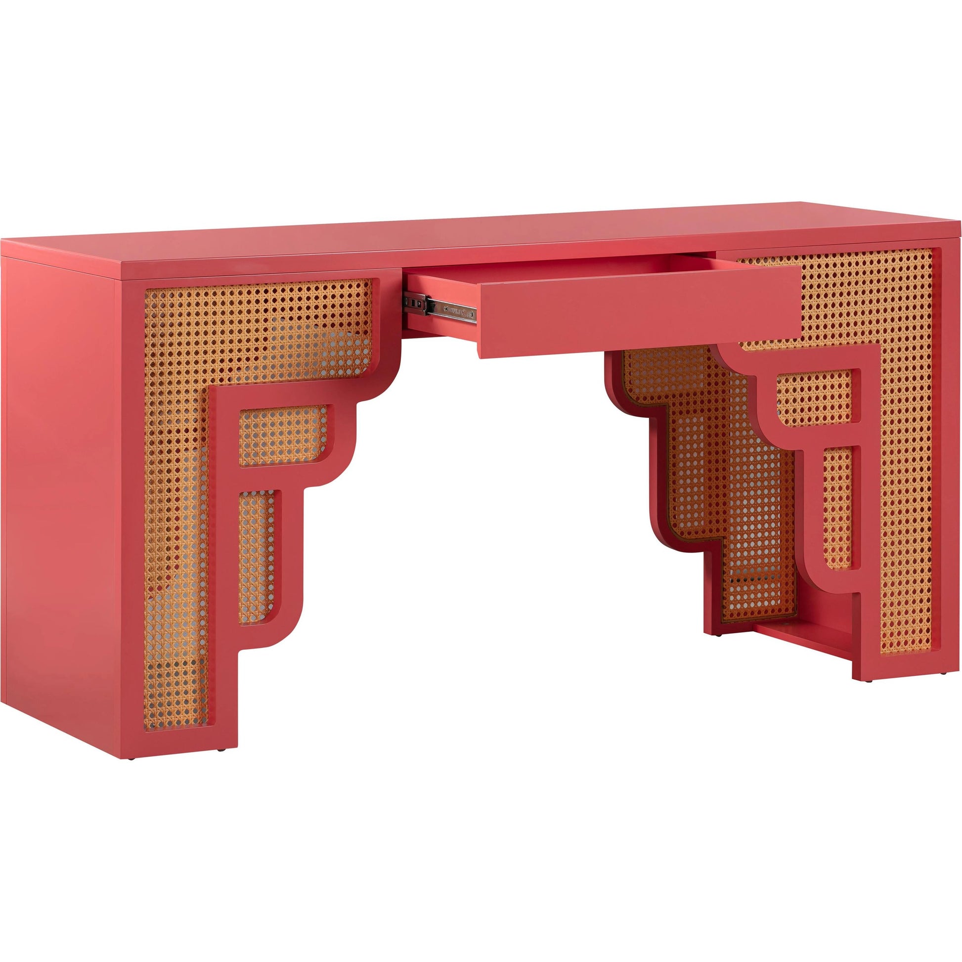 Suzie Executive Desk by TOV Furniture. Made from mdf, rattan in a modern style.