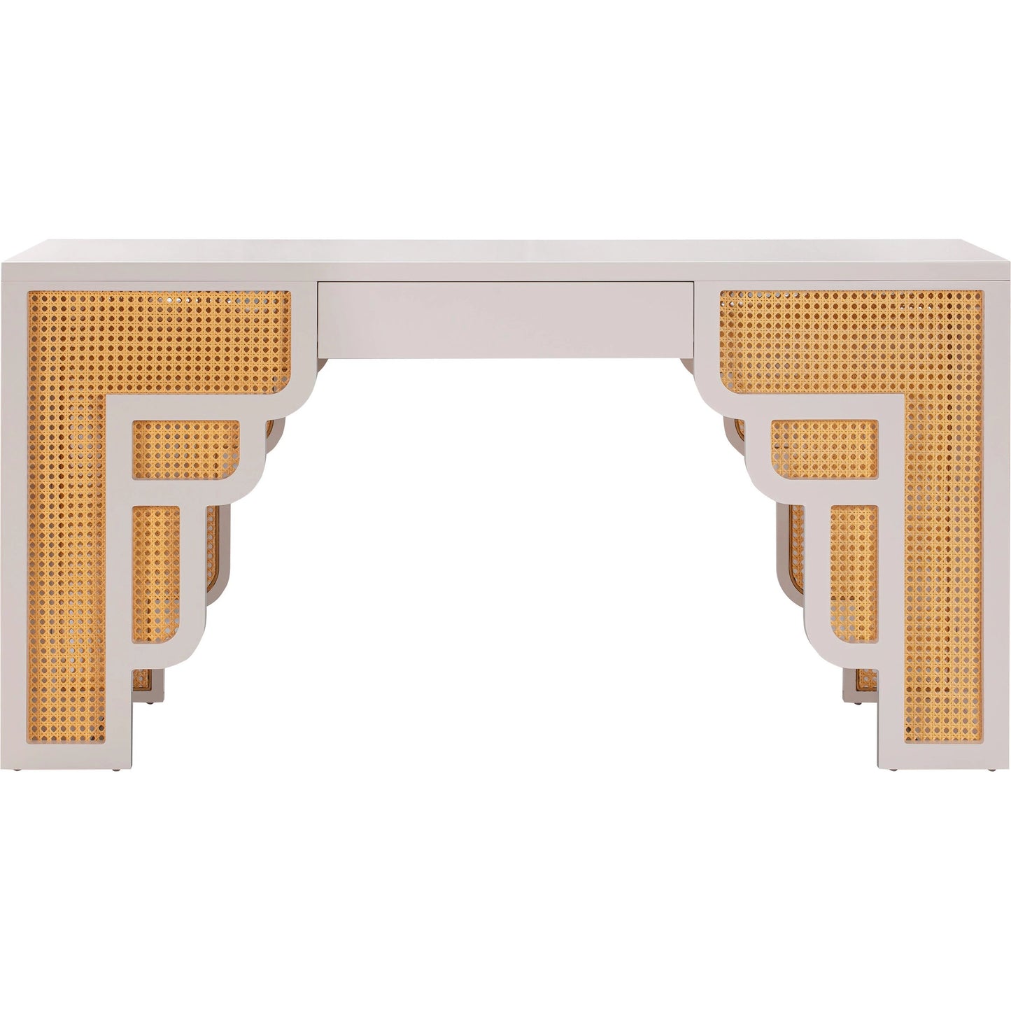 008 SI-1984246 | Additional Silo | Suzie Executive Desk by TOV Furniture. Made from mdf, rattan in a modern style.