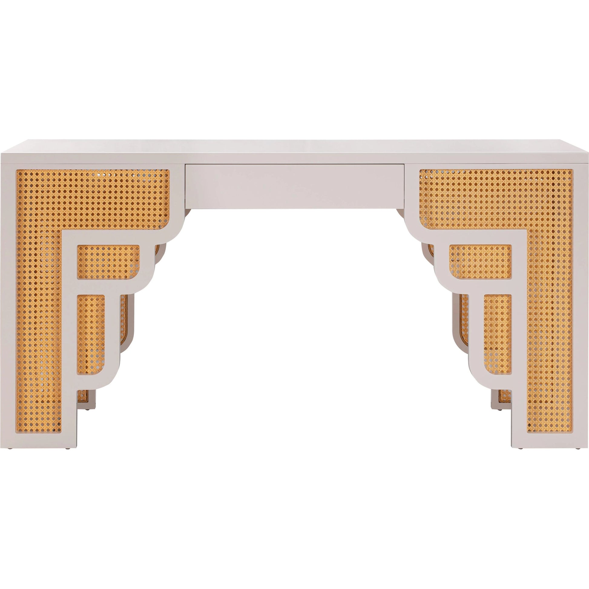 Suzie Executive Desk by TOV Furniture. Made from mdf, rattan in a modern style.