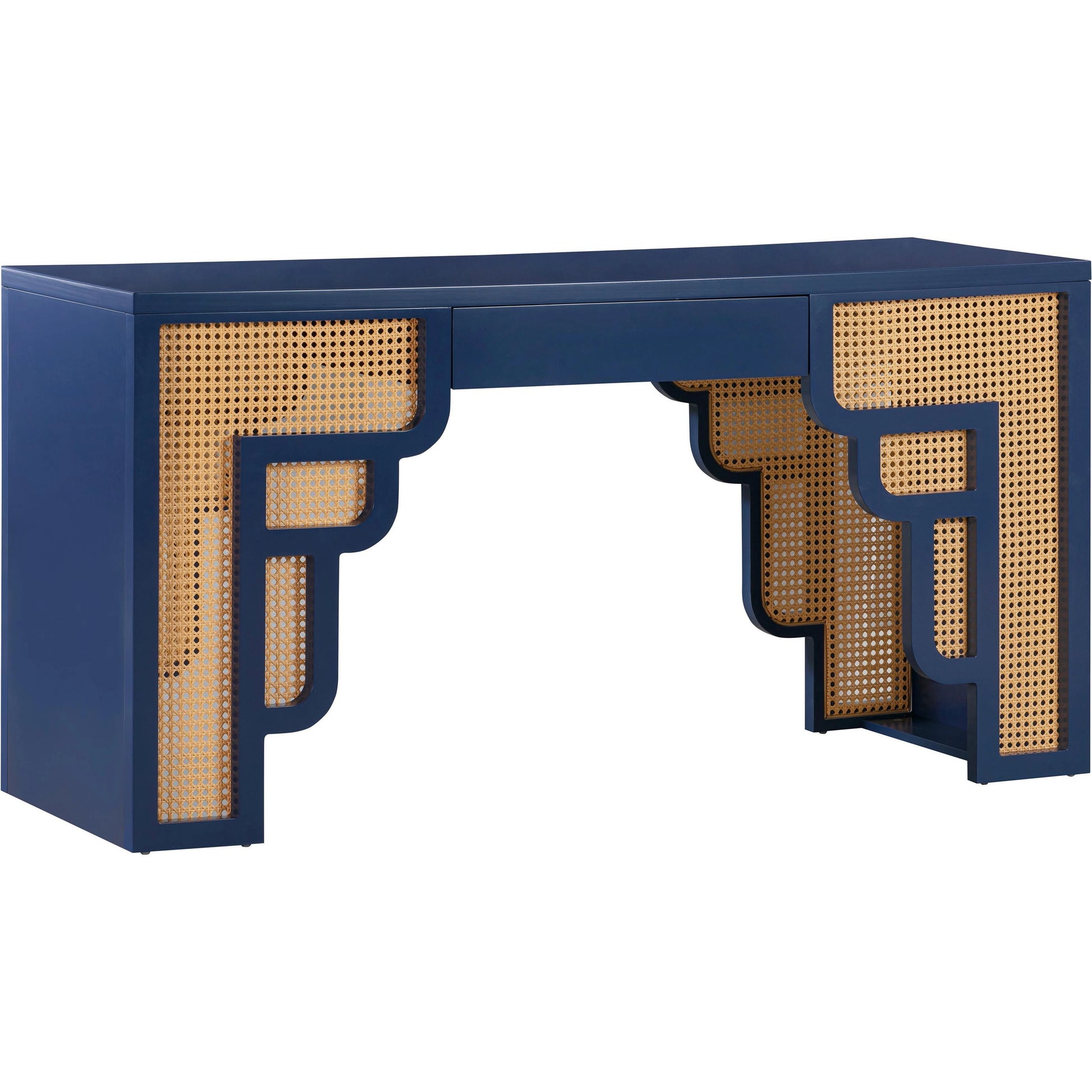 Suzie Executive Desk by TOV Furniture. Made from mdf, rattan in a modern style.